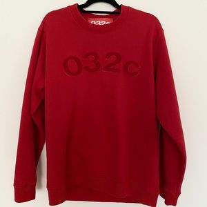 NEW 032c Red Believer Logo Sweatshirt